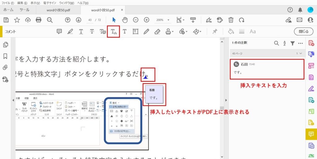 PDF校正_テキスト挿入