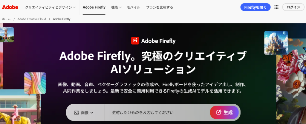 無料でも使える日本語対応の画像生成AIツール_Adobe Firefly