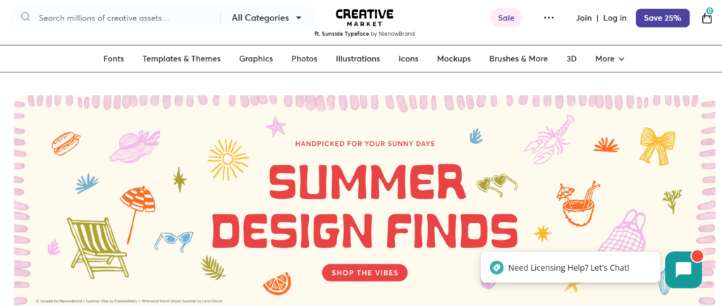 チラシデザインの参考になるおすすめサイト8選_Creative Market
